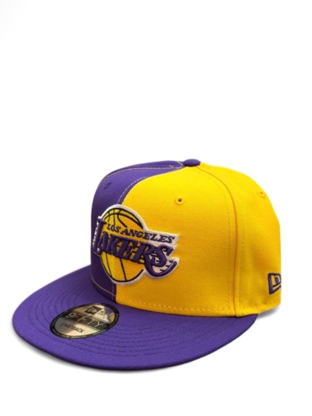 New Era 9FIFTY NBA Los Angeles LA Lakers Split Two-Tone Snapback Cap (NWT)